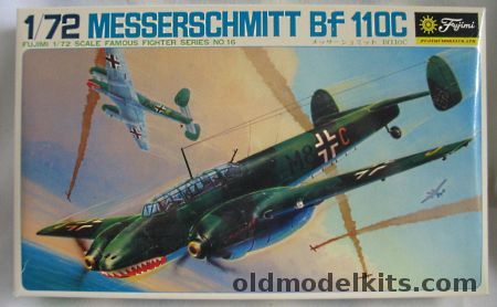 Fujimi 1/72 TWO Kits Messerschmitt Bf-110C-1/-4/-7 And Bf-110D - (Bf110), 7A16-500 plastic model kit
